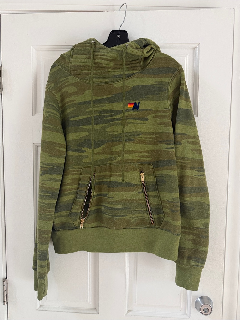 Aviator Nation Camo Ninja Pullover Hoodie - Size Small (S) Rare